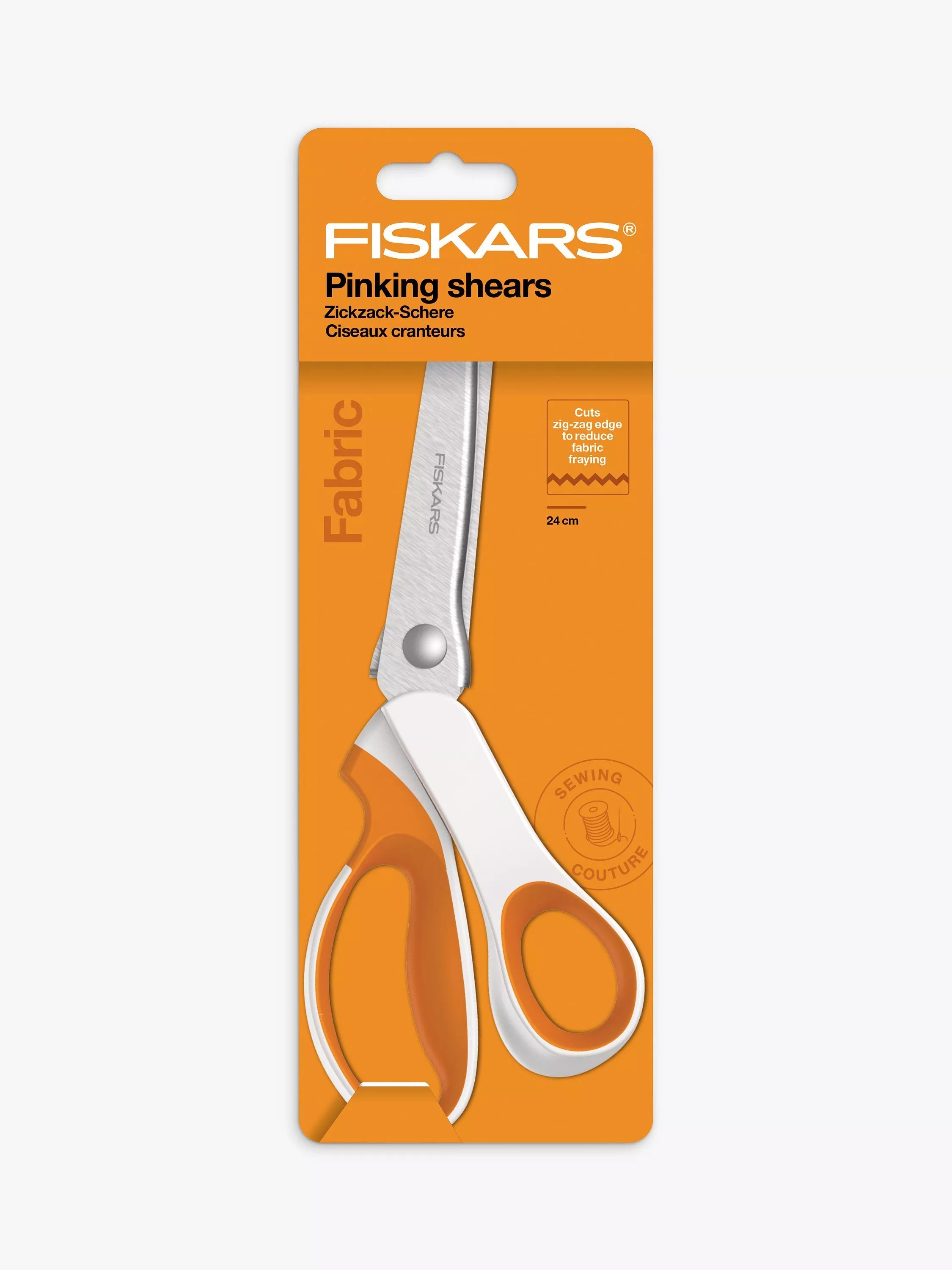 Fiskars Softgrip pinking shears 23cm (British brand)