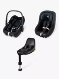 Maxi-Cosi Pebble S and Pearl S Car Seats with FamilyFix S Car Seat Base Modular Bundle, Tonal Black