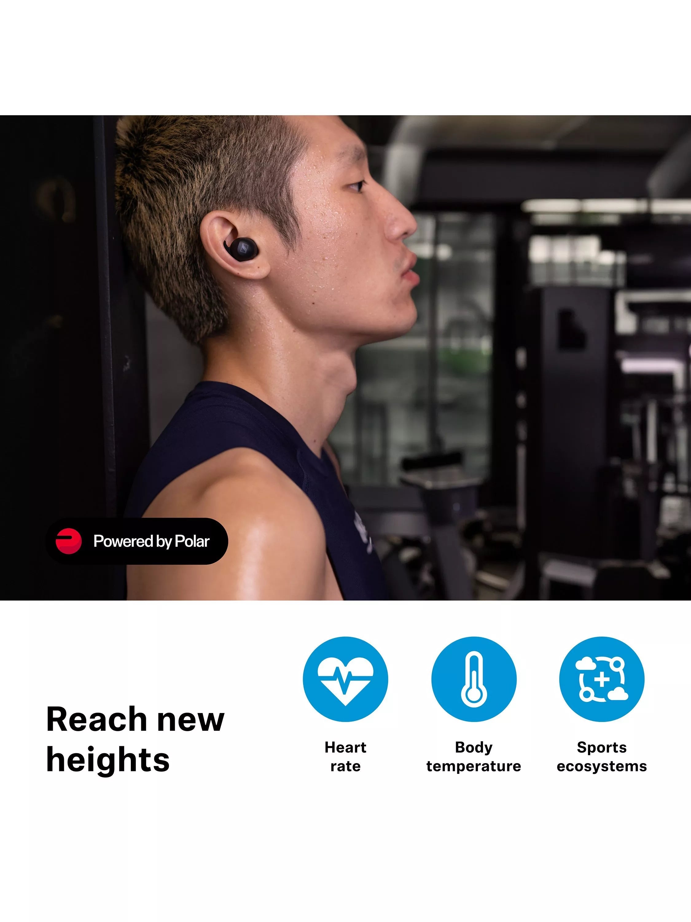 Sennheiser MOMENTUM Sport true wireless earbuds, imported from the UK