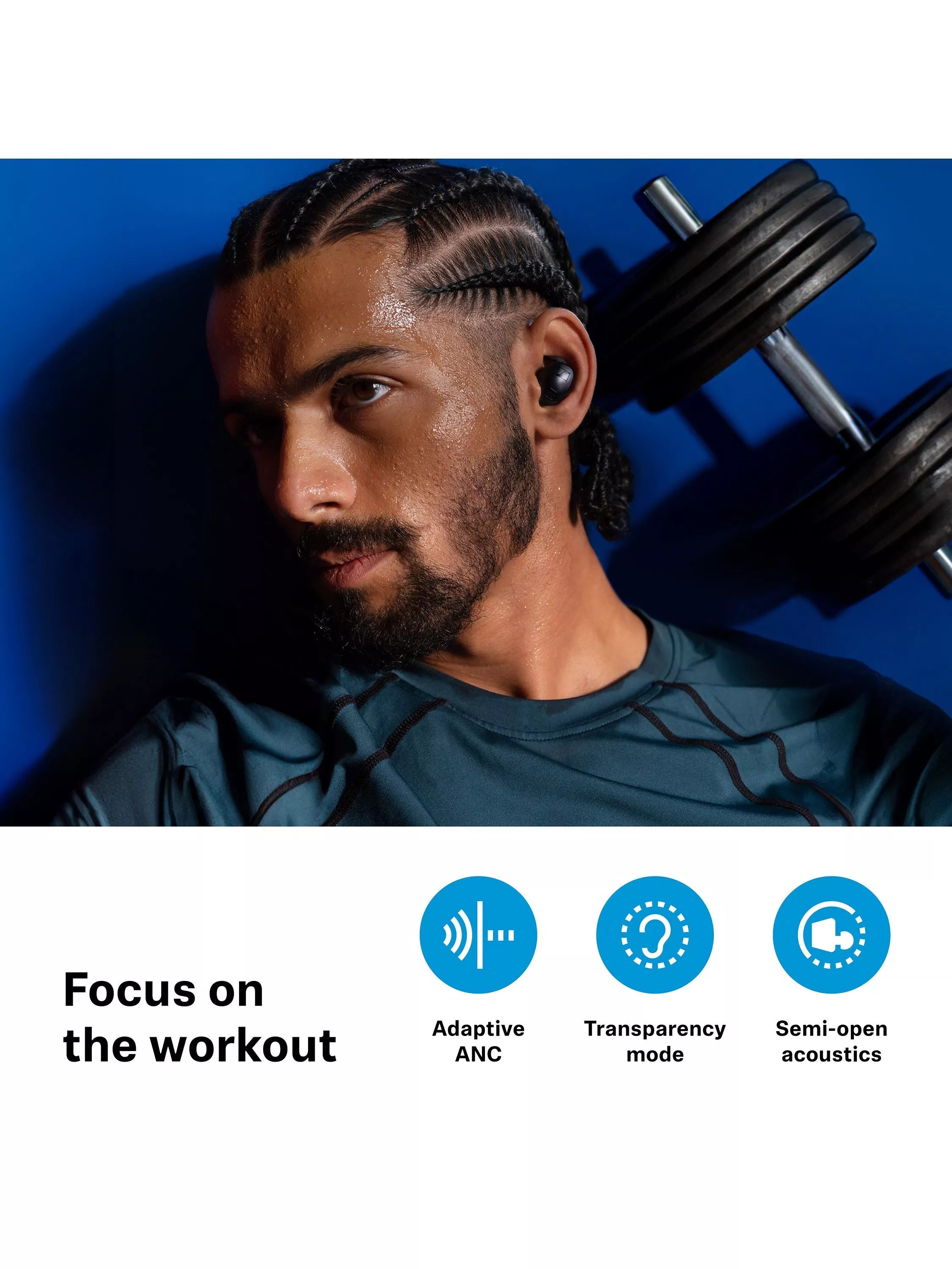 Sennheiser MOMENTUM Sport true wireless earbuds, imported from the UK
