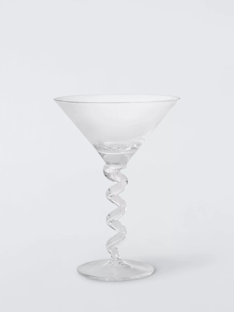 John Lewis Spiral Stem Cocktail Glass, Set of 2, 160ml, White