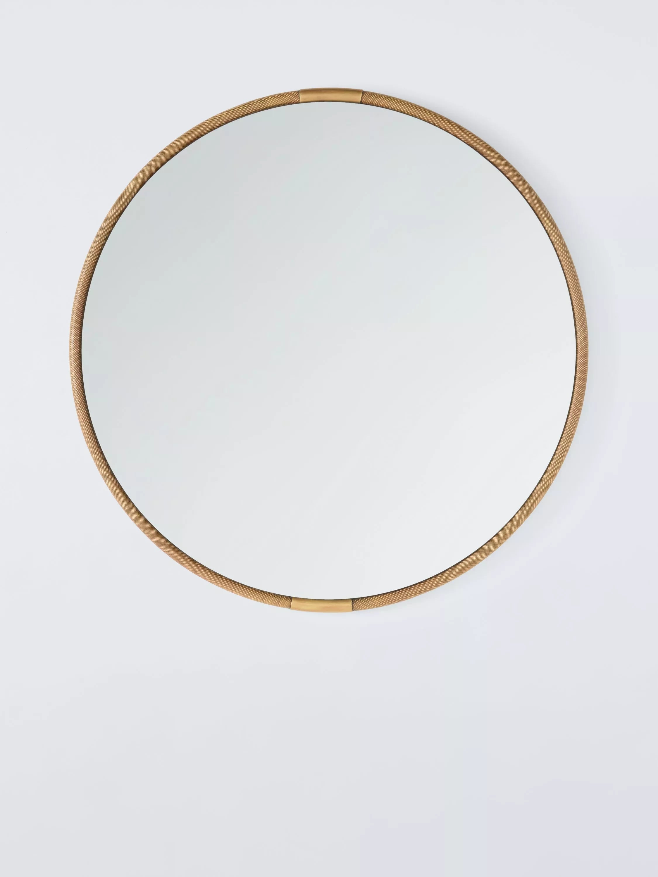 John Lewis Knurl round wall mirror 63cm antique metallic - British product