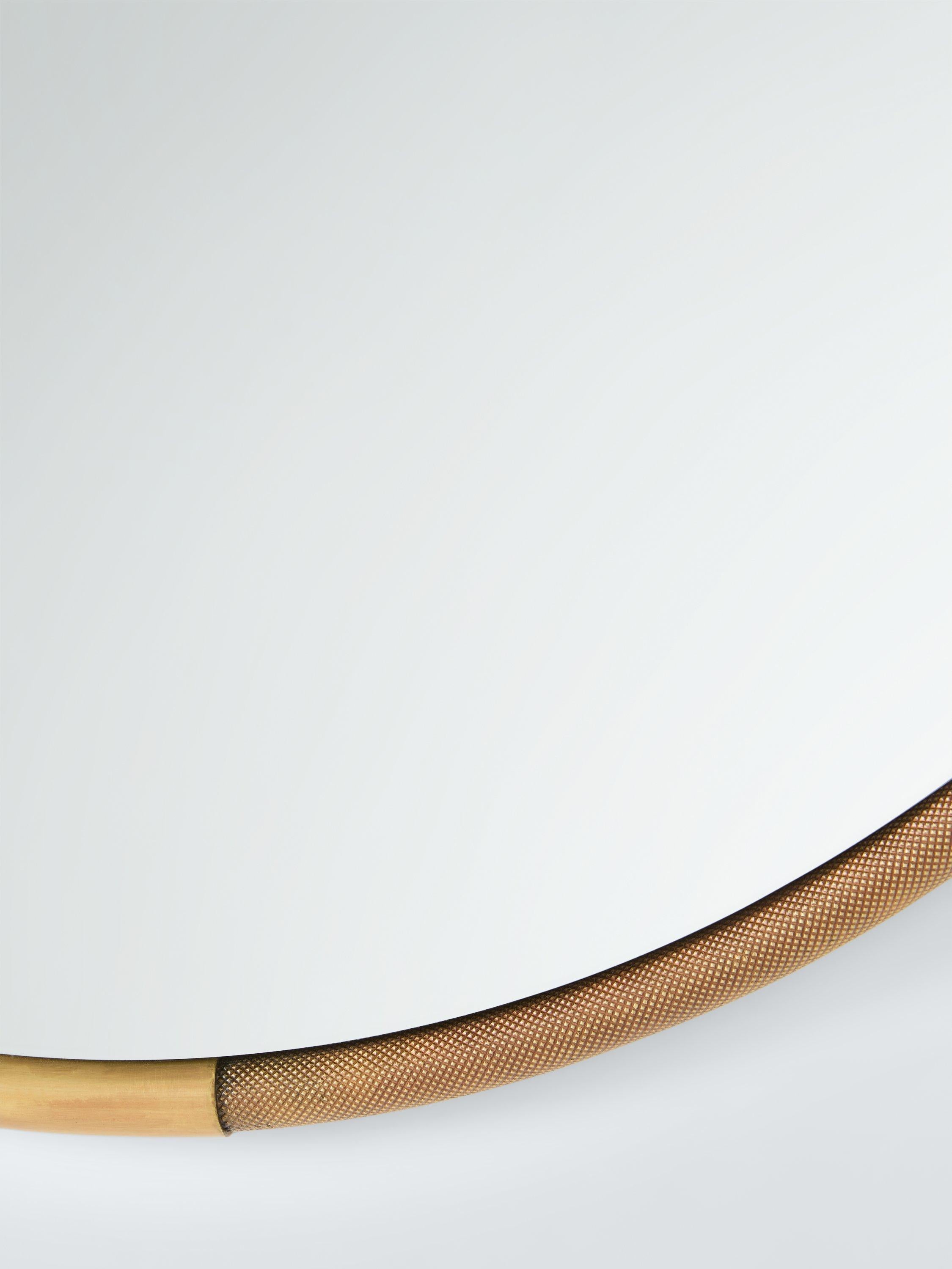 John Lewis Knurl round wall mirror 63cm antique metallic - British product