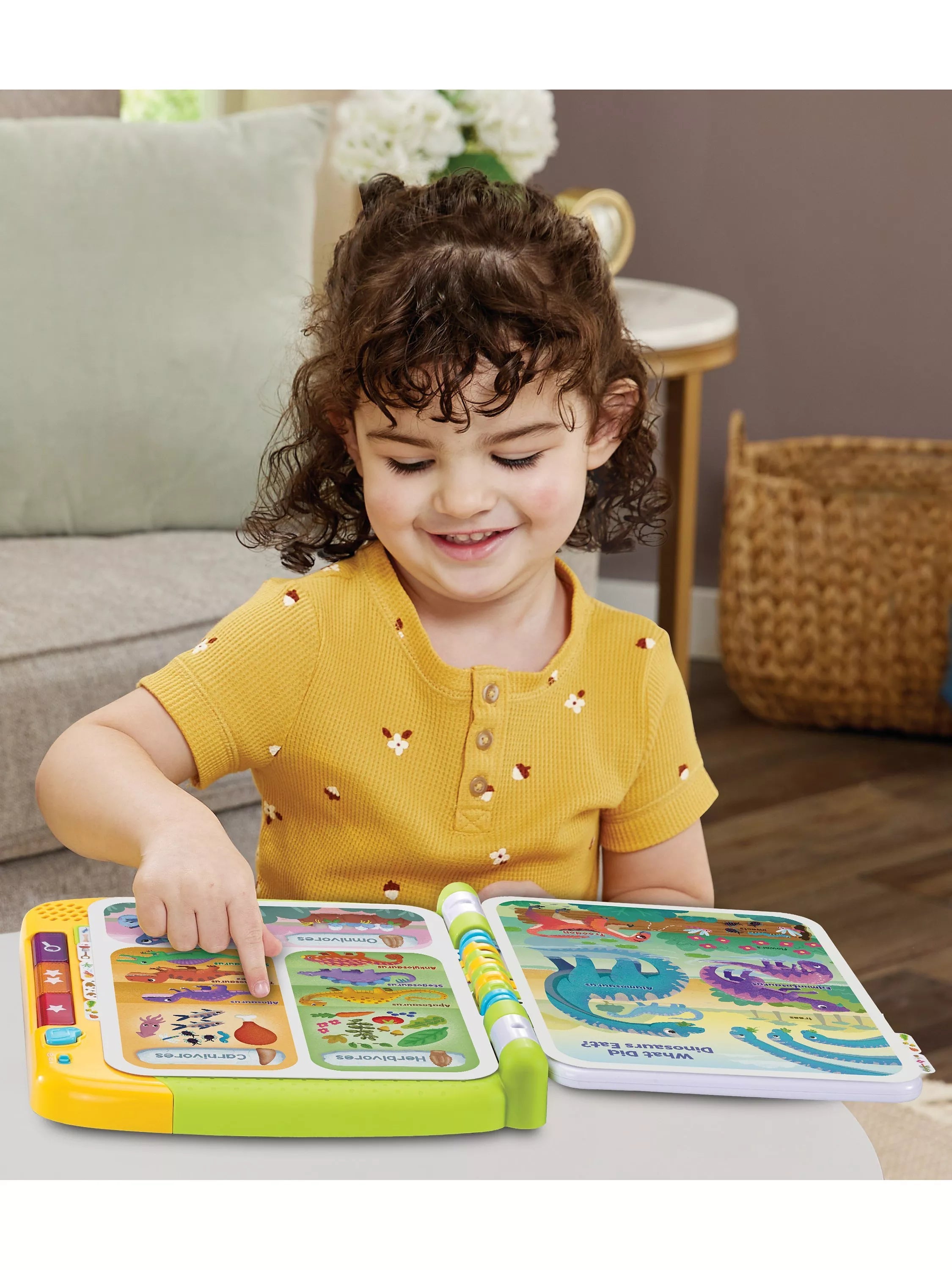 LeapFrog interactive dinosaur learning book with touch features, UK version