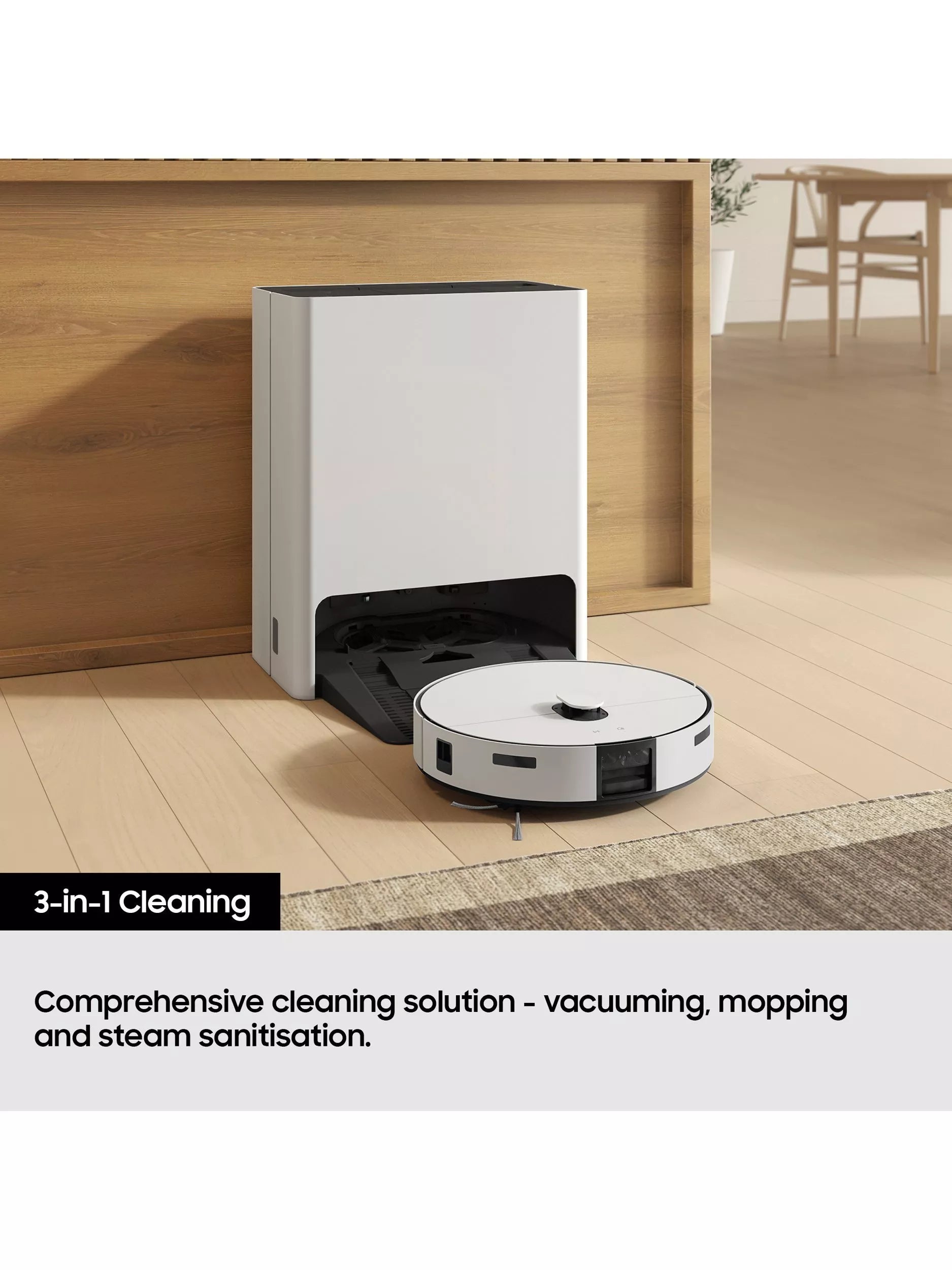 Samsung Bespoke Jet Bot Combo+ robot vacuum cleaner in Satin Grey (British brand)