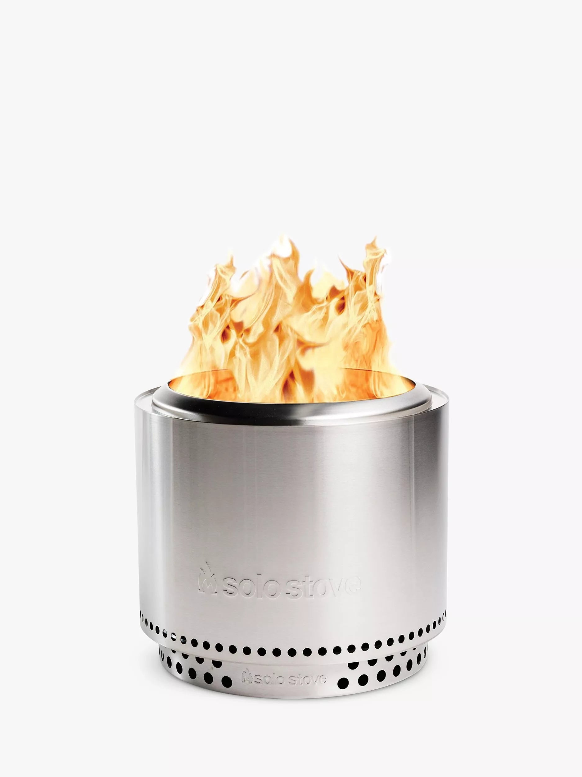 Solo Stove Bonfire 2.0 Stainless Steel Portable Smokeless Firepit & Stand, Silver