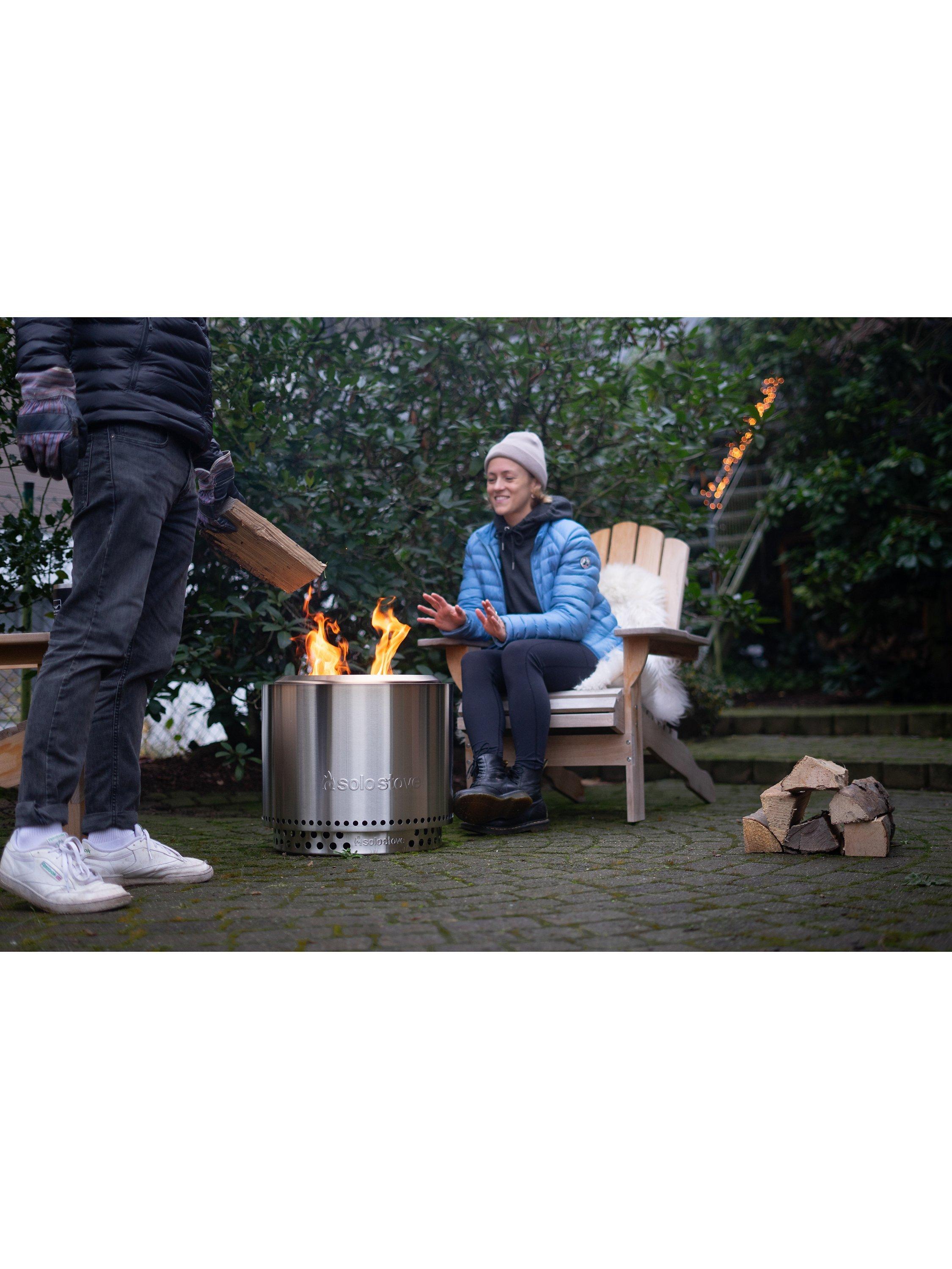 Solo Stove Bonfire 2.0 stainless steel firepit with stand, imported from the UK