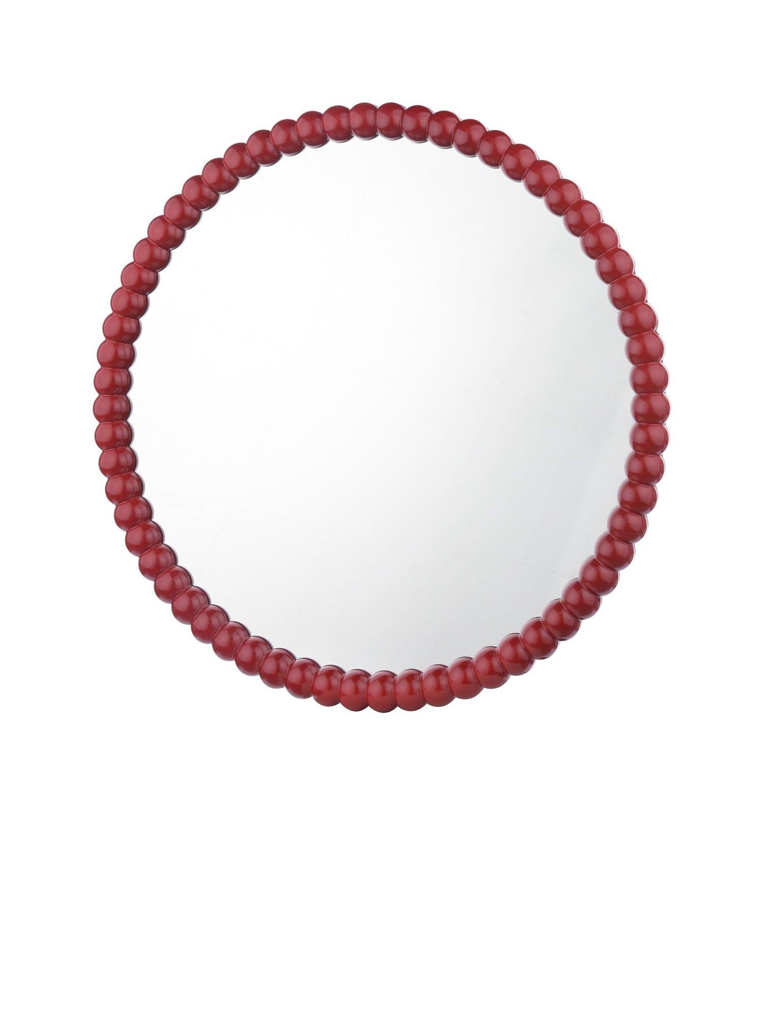 Där Ruan bobbin round wall mirror 70cm, UK version