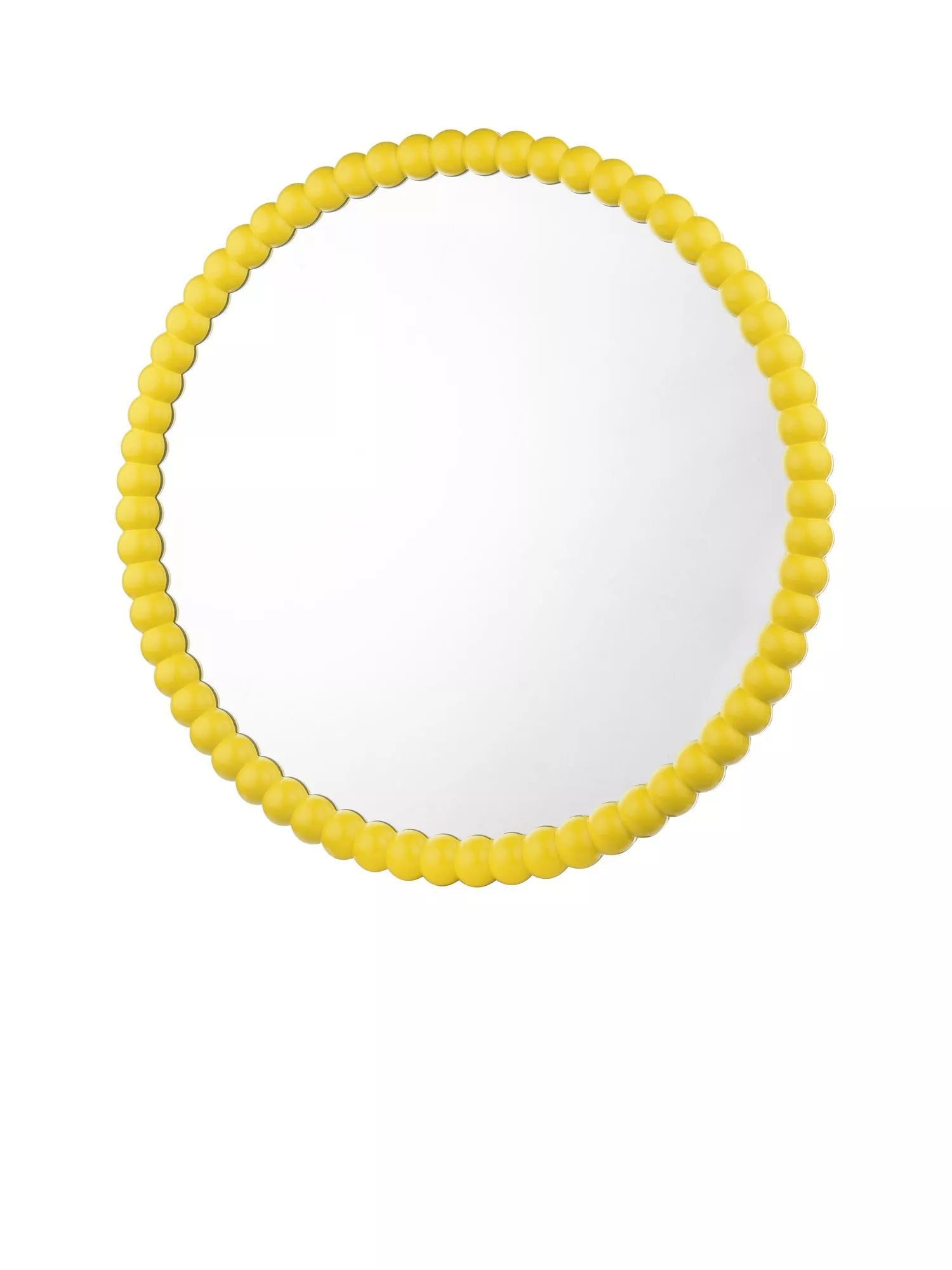 Där Ruan Bobbin Round Wood Frame Wall Mirror, 70cm