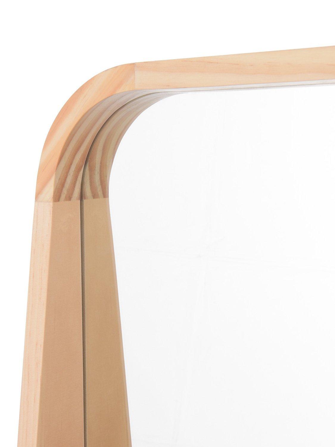 Där Fulgencio rectangular wooden shelf wall mirror 90x60cm natural (British brand)