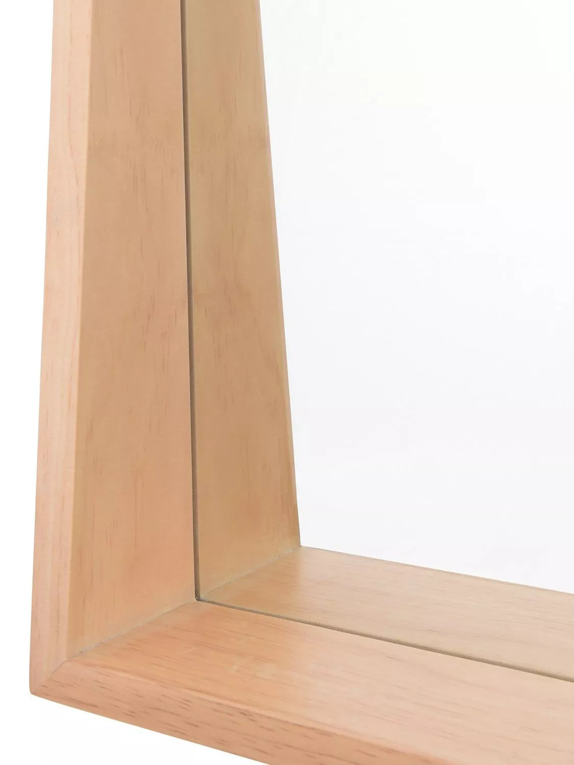 Där Fulgencio rectangular wooden shelf wall mirror 90x60cm natural (British brand)