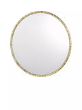 Där Jinelle hammered texture round wall mirror 80cm gold, UK version