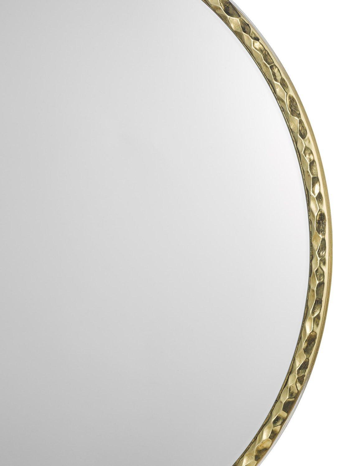 Där Jinelle hammered texture round wall mirror 80cm gold, UK version