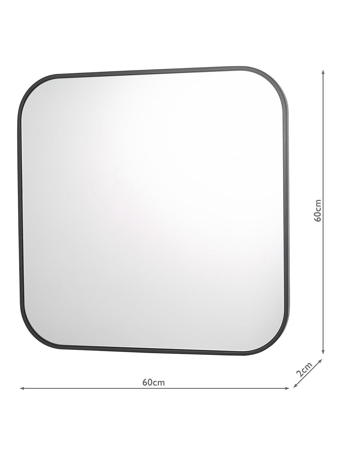 Där square wall mirror black metal frame 60x60cm, UK version