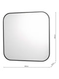 Där square wall mirror black metal frame 60x60cm, UK version