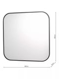 Där square wall mirror black metal frame 60x60cm, UK version