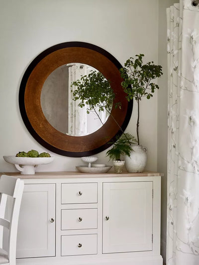 John Lewis Laura Ashley Cara Round Wall Mirror Bronze 110cm- Buy online at McGrocer