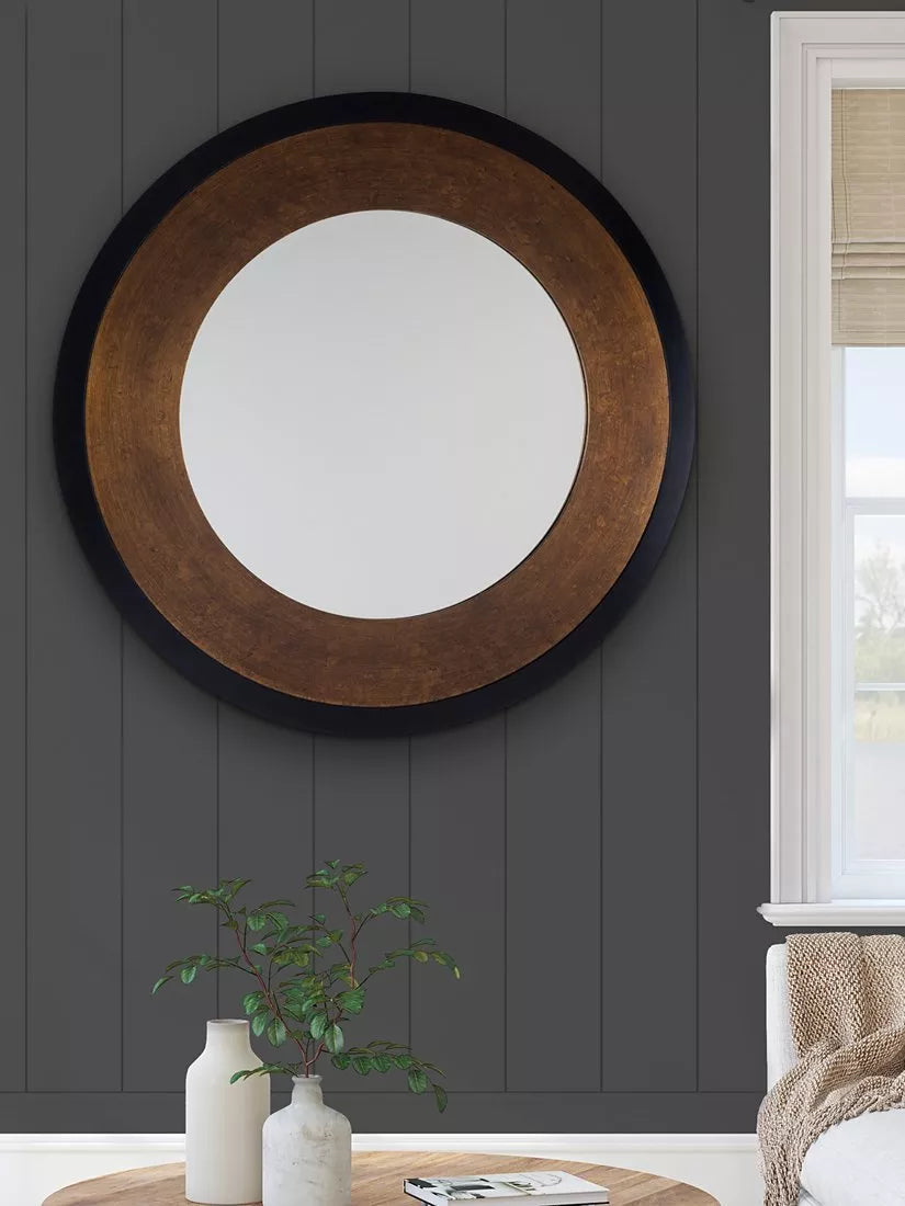 Laura Ashley round wall mirror bronze 110cm, UK version