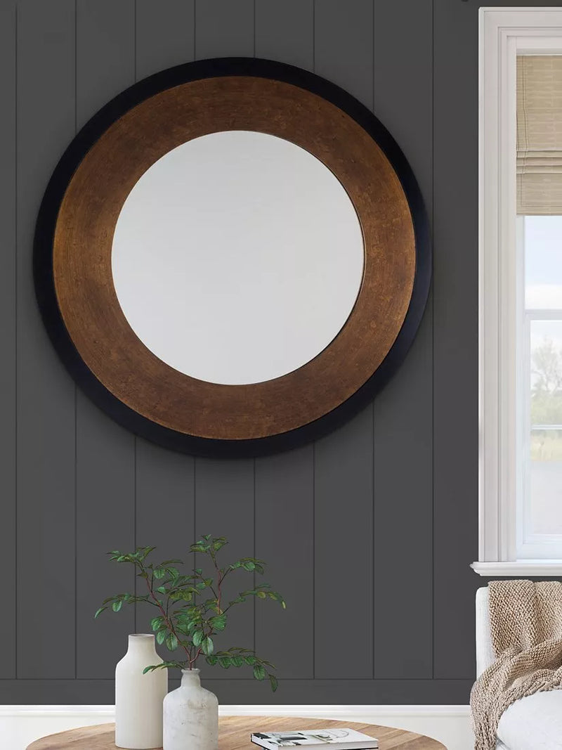 Laura Ashley round wall mirror bronze 110cm, UK version