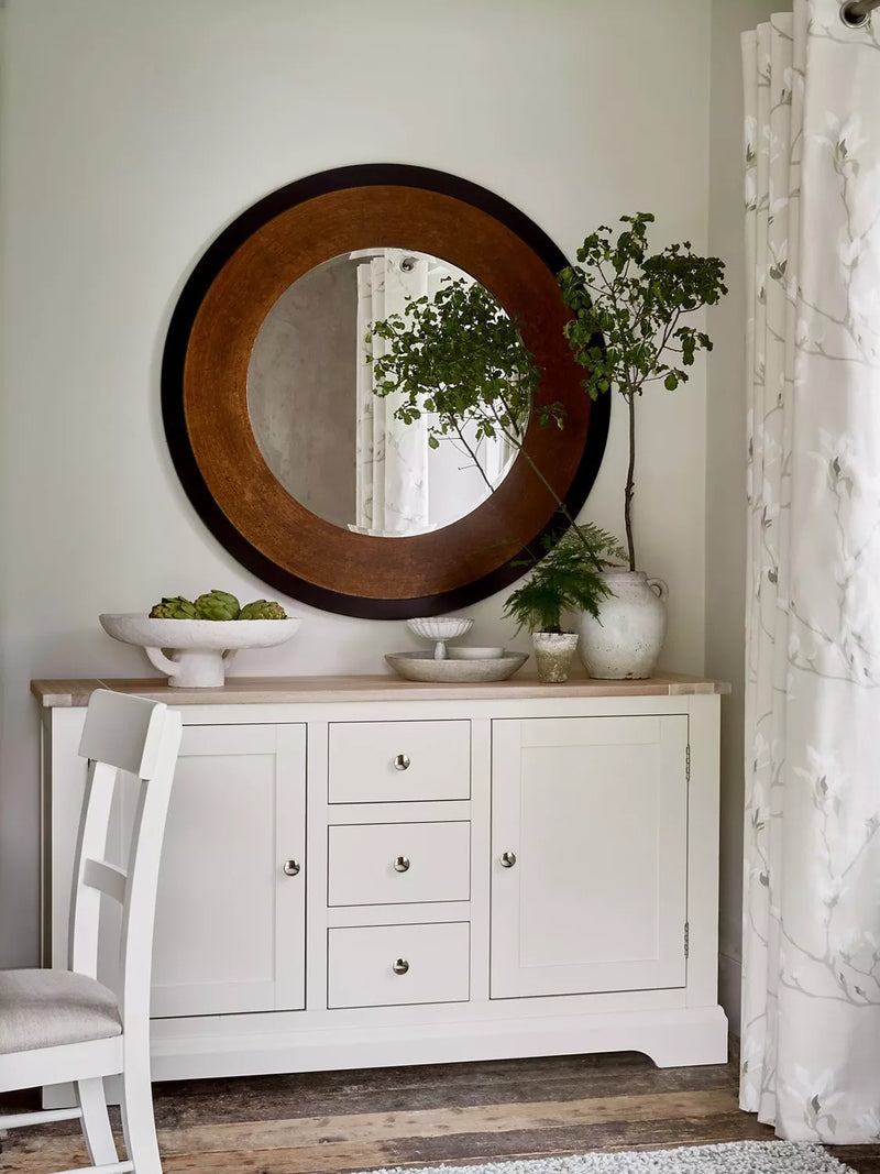 Laura Ashley round wall mirror bronze 110cm, UK version