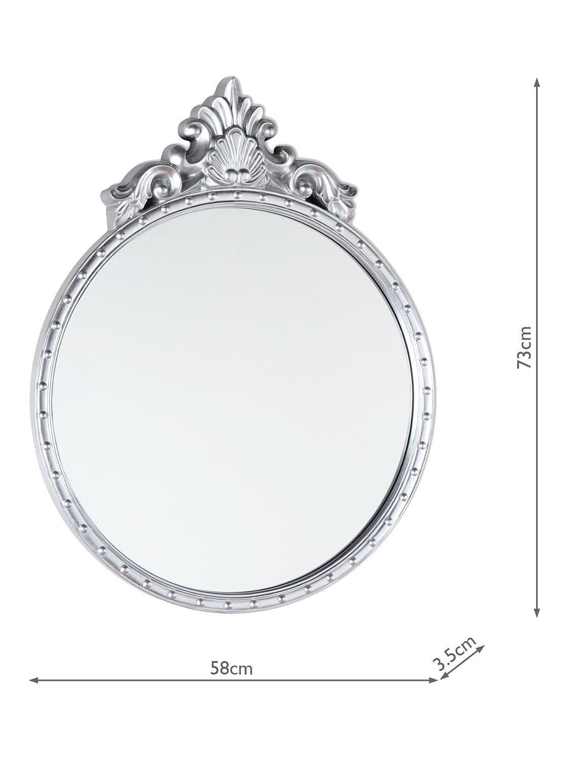 Laura Ashley Overton round wall mirror 73 x 58cm, UK version