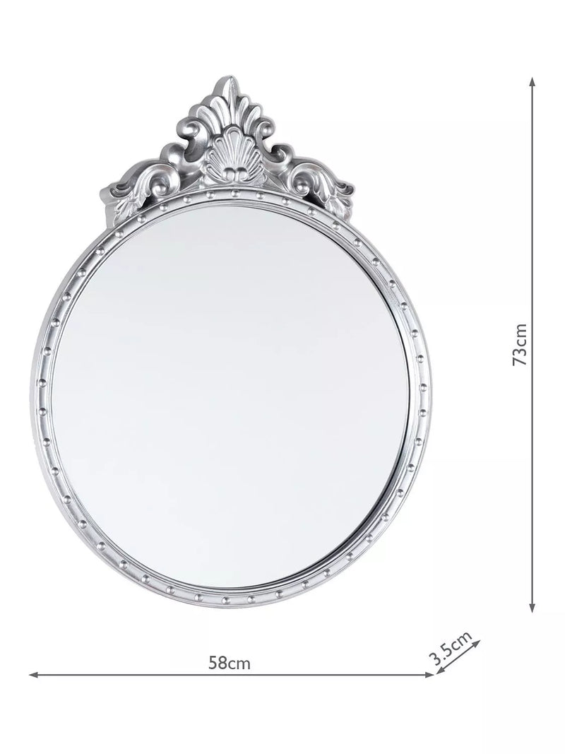 Laura Ashley Overton round wall mirror 73 x 58cm, UK version