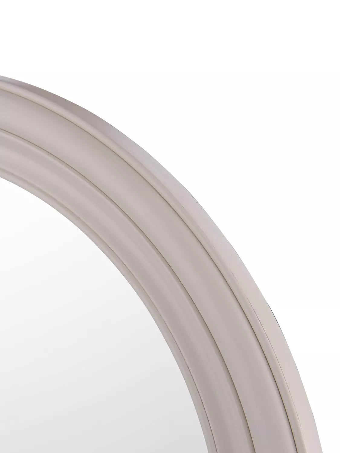 Laura Ashley Tate round wall mirror 60cm off white (British brand)