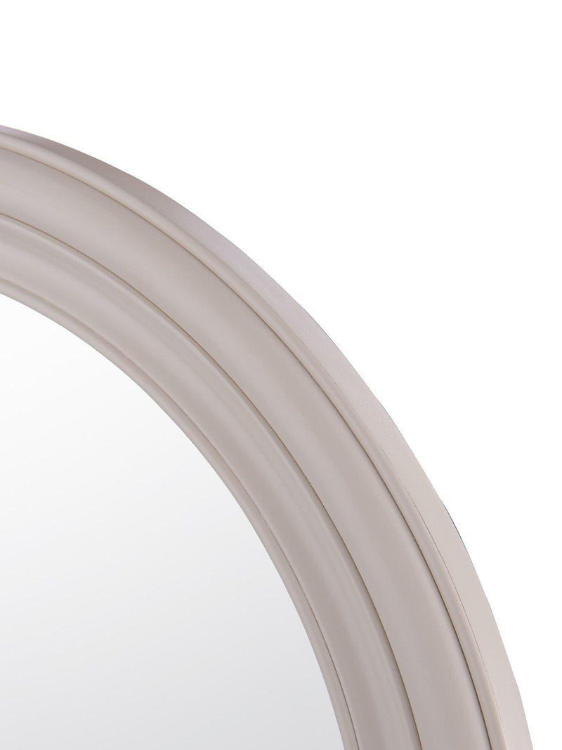 Laura Ashley Tate round wall mirror 60cm off white (British brand)