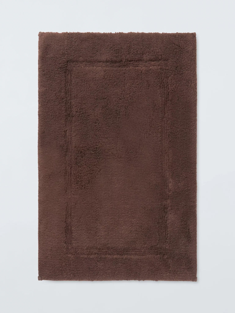 John Lewis Deep Pile Bath Mat, Chocolate Brown