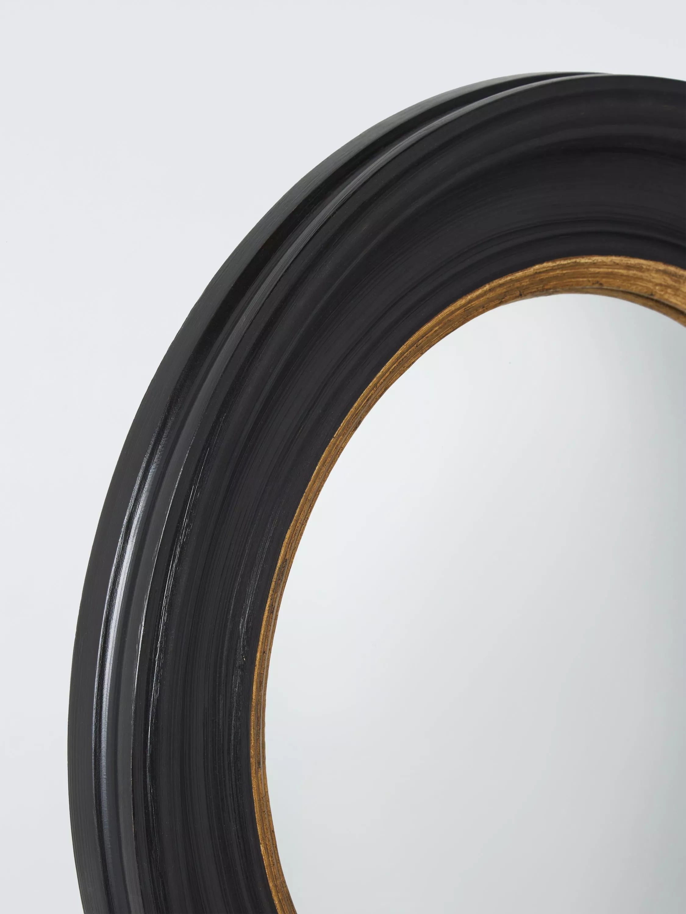 John Lewis round convex mirror 50cm black gold (British brand)