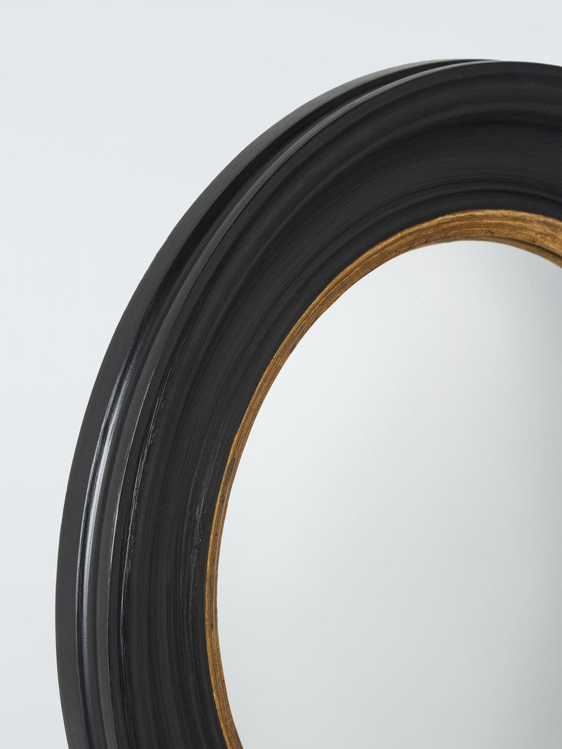 John Lewis round convex mirror 50cm black gold (British brand)