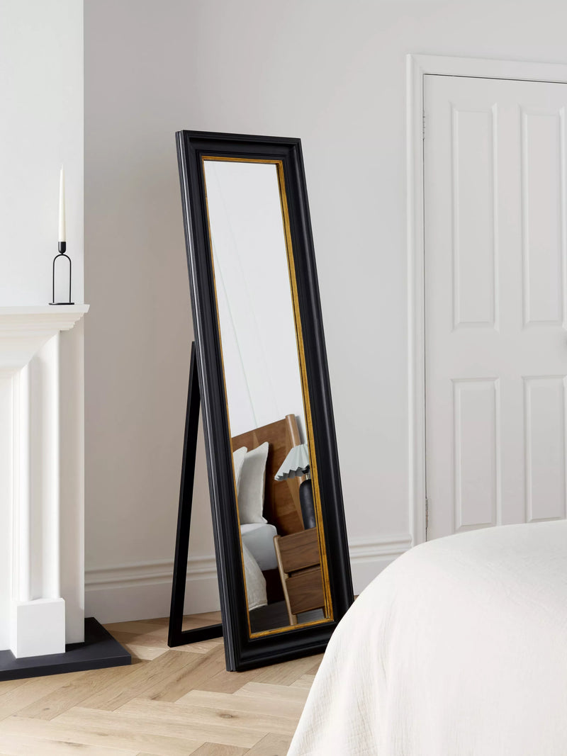 John Lewis cheval mirror 170cm black gold - British product