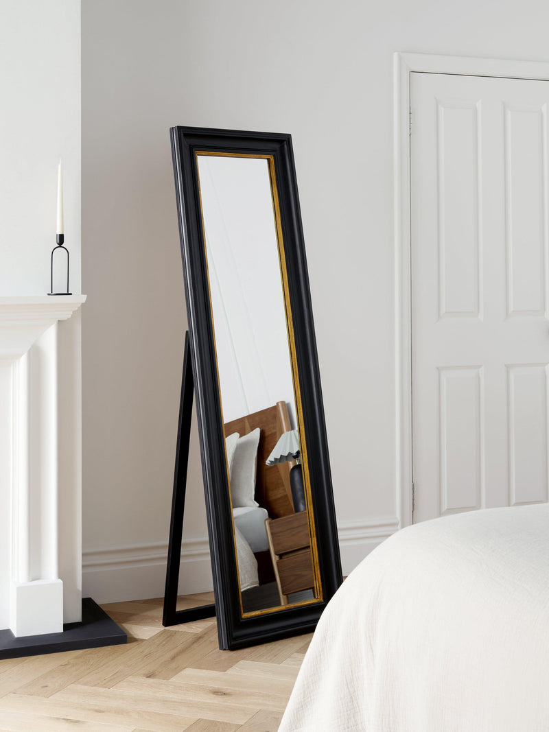 John Lewis cheval mirror 170cm black gold - British product