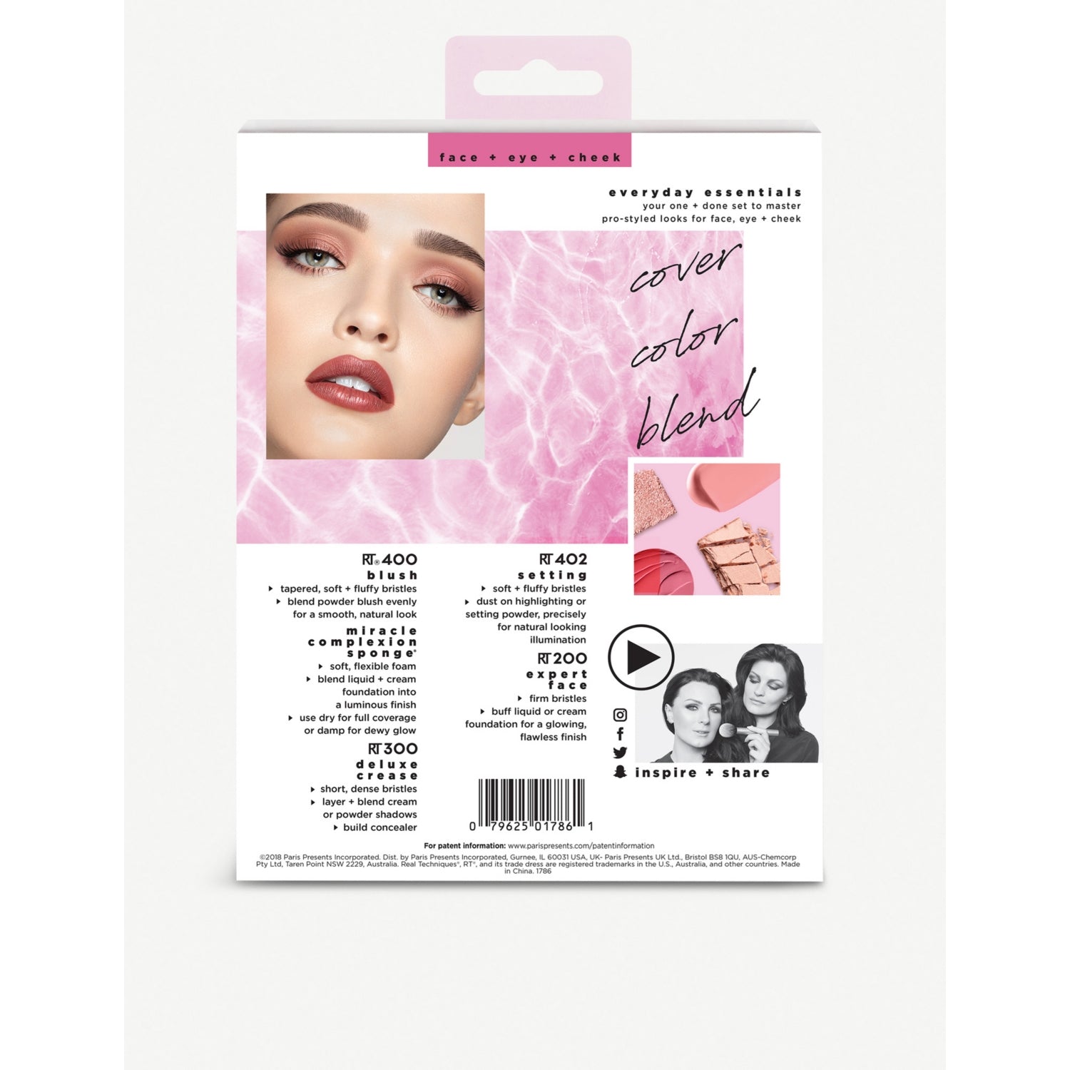 Real Techniques brush set with RT 400 blush, imported from the UK