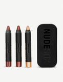 NUDESTIX mini metallic eye kit with 3 eye pencils, UK version