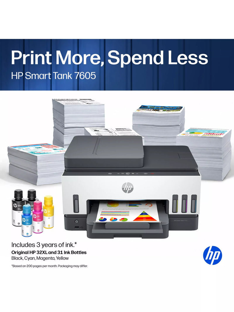 HP Smart Tank 7605 wireless printer Light Basalt, imported from the UK