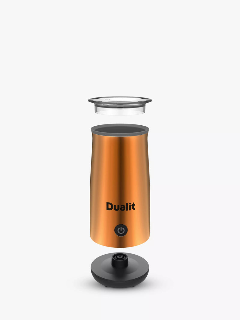 Dualit hot chocolate maker and milk frother in copper - British product