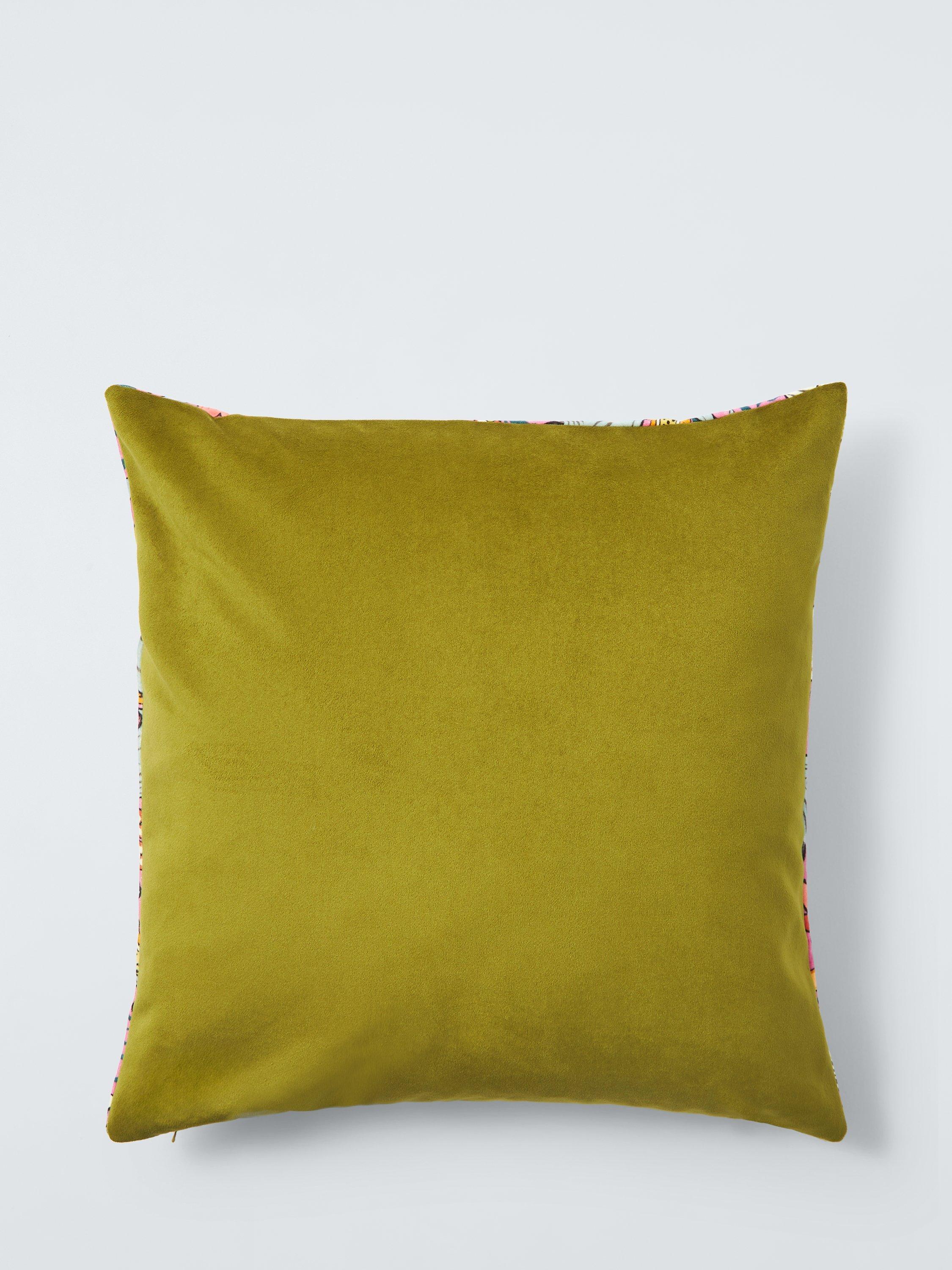 Morris & Co. Golden Lily Velvet Cushion, imported from the UK