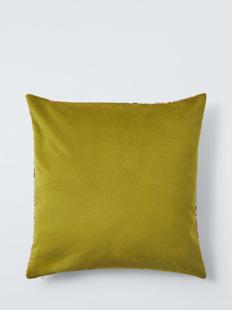 Morris & Co. Golden Lily Velvet Cushion, imported from the UK