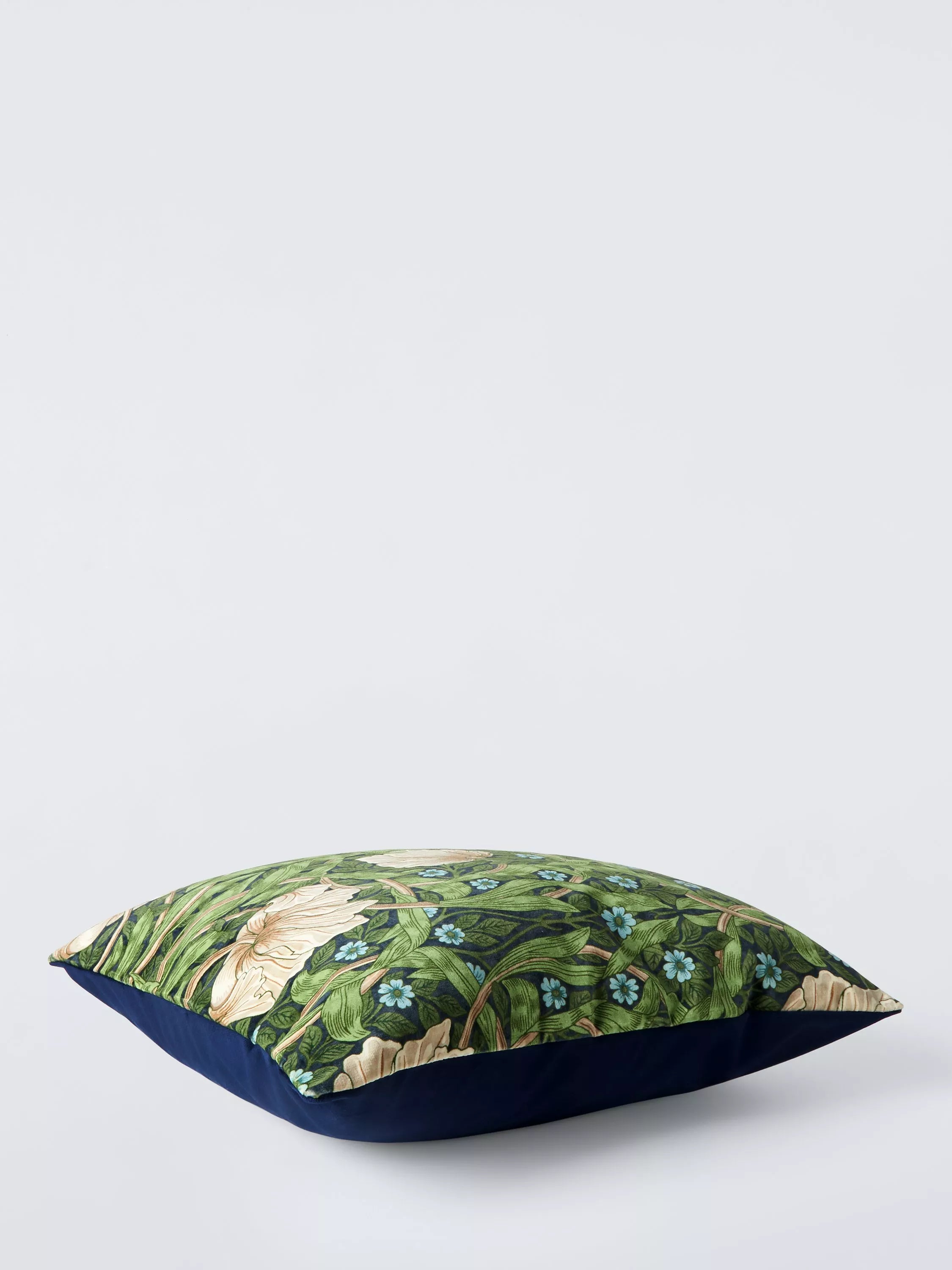Morris & Co. velvet cushion Midnight, imported from the UK