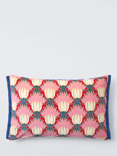 Morris & Co. Tulip og Fugl Fløyelpute, Amaranth