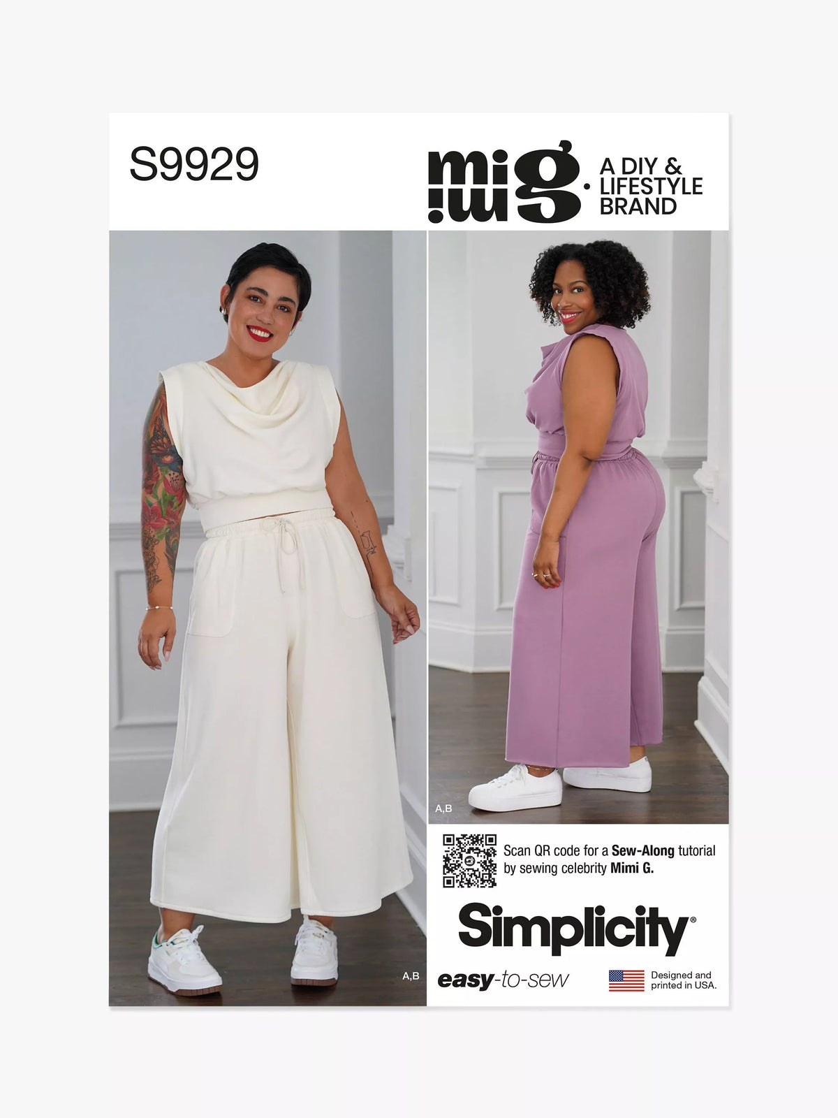 Simplicity sewing pattern lounge set, UK version