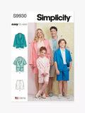 Simplicity sewing pattern for blazers and shorts S9930 - British product