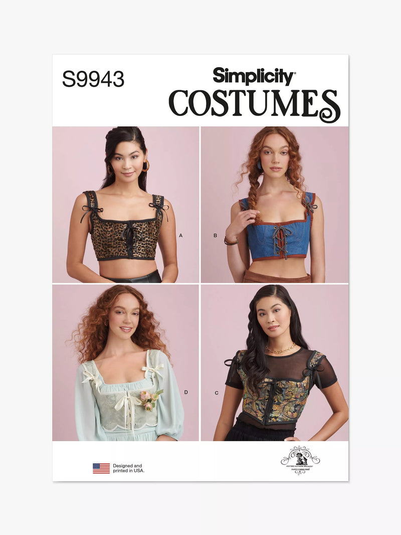 Simplicity corset costume sewing pattern S9943, UK version