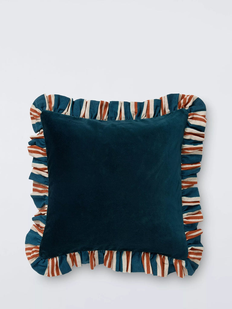 John Lewis Striped Frill Cushion