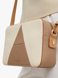 Aspinal of London camera crossbody bag pebble leather cream taupe (British brand)