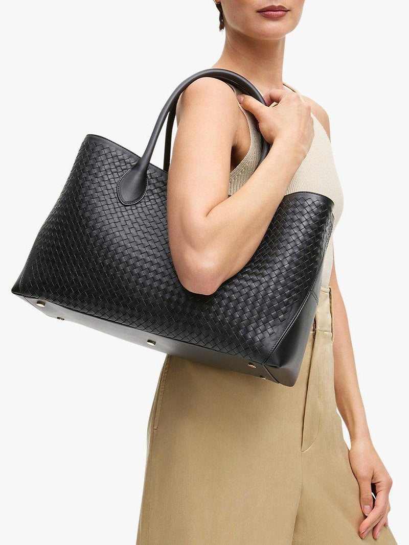 Aspinal of London slot weave leather tote bag - British product
