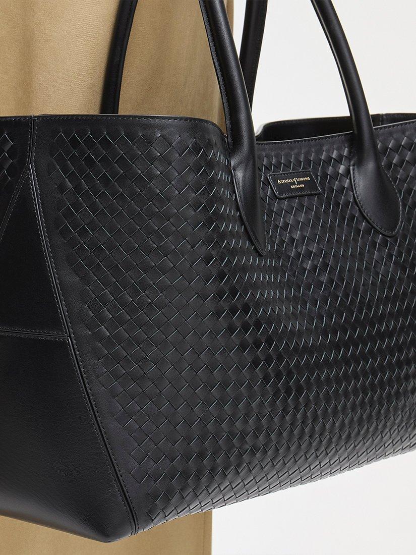 Aspinal of London slot weave leather tote bag - British product