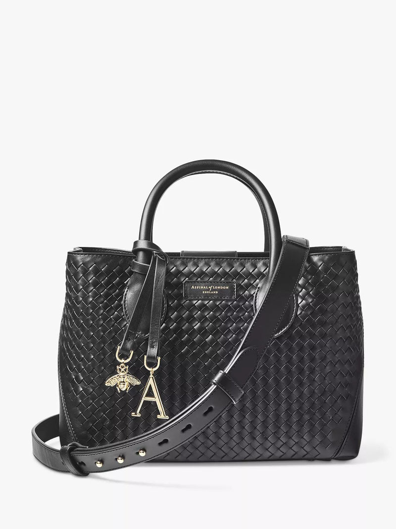 حقيبة يد Aspinal of London slot weave leather midi (ماركة بريطانية)