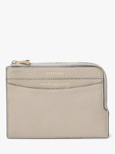 John Lewis Aspinal of London Pebble Leather Zipped Travel Wallet- Buy online at McGrocer